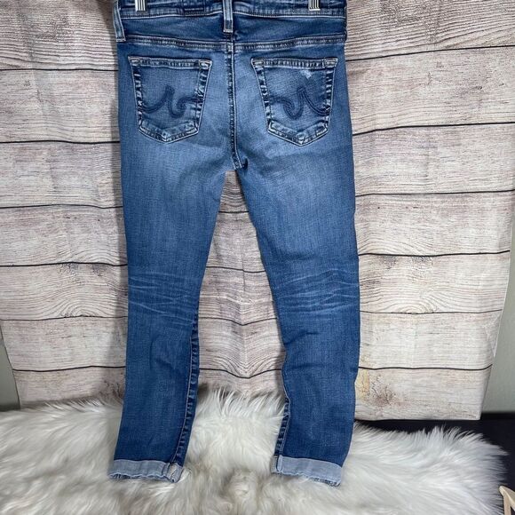 Adriano Goldschmied The Stilt Roll-Up Distressed Cuffed Jeans Sz 26 - Picture 2 of 13